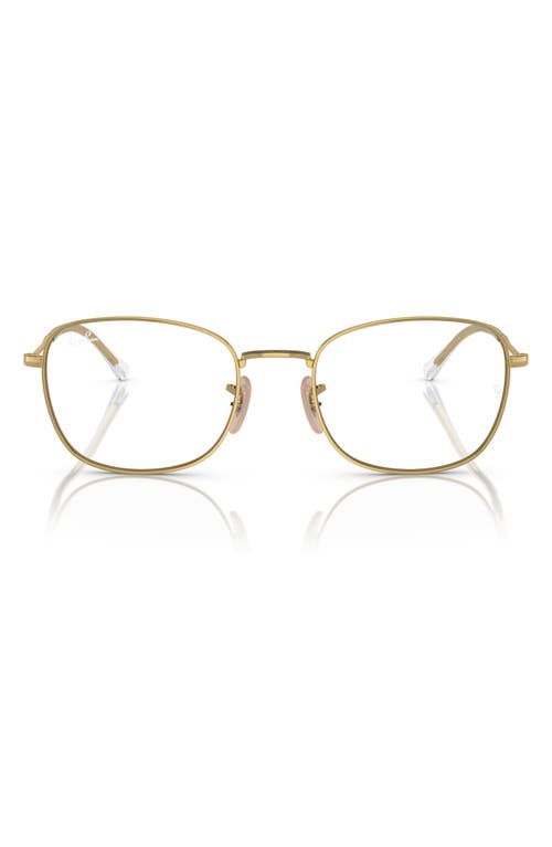 Ray-Ban 53mm Irregular Optical Glasses in Gold Flash at Nordstrom