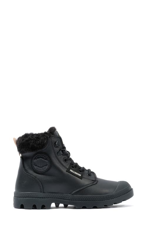 Palladium Pampa Hi Faux Fur Lined Boot In Black