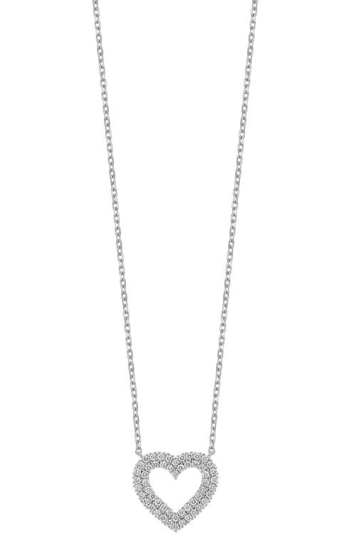 Bony Levy Diamond Heart Pendant Necklace in 18K White Gold at Nordstrom