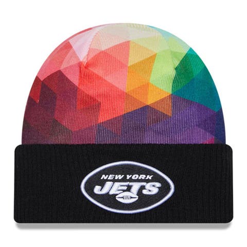 Men's New Era Green New York Jets Helmet Head Trapper Knit Hat