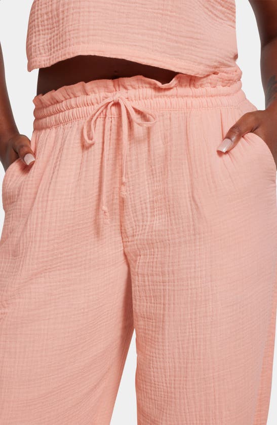Shop Ugg Karrie Cotton Gauze Lounge Pants In Sunstone