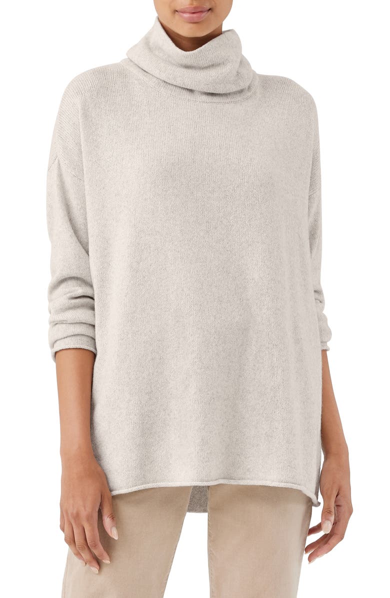 Eileen Fisher Turtleneck Organic Cotton & Recycled Cashmere Tunic ...
