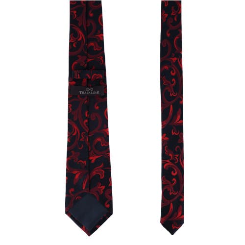 Trafalgar Christian The Romantic Brocade Silk Necktie In Red
