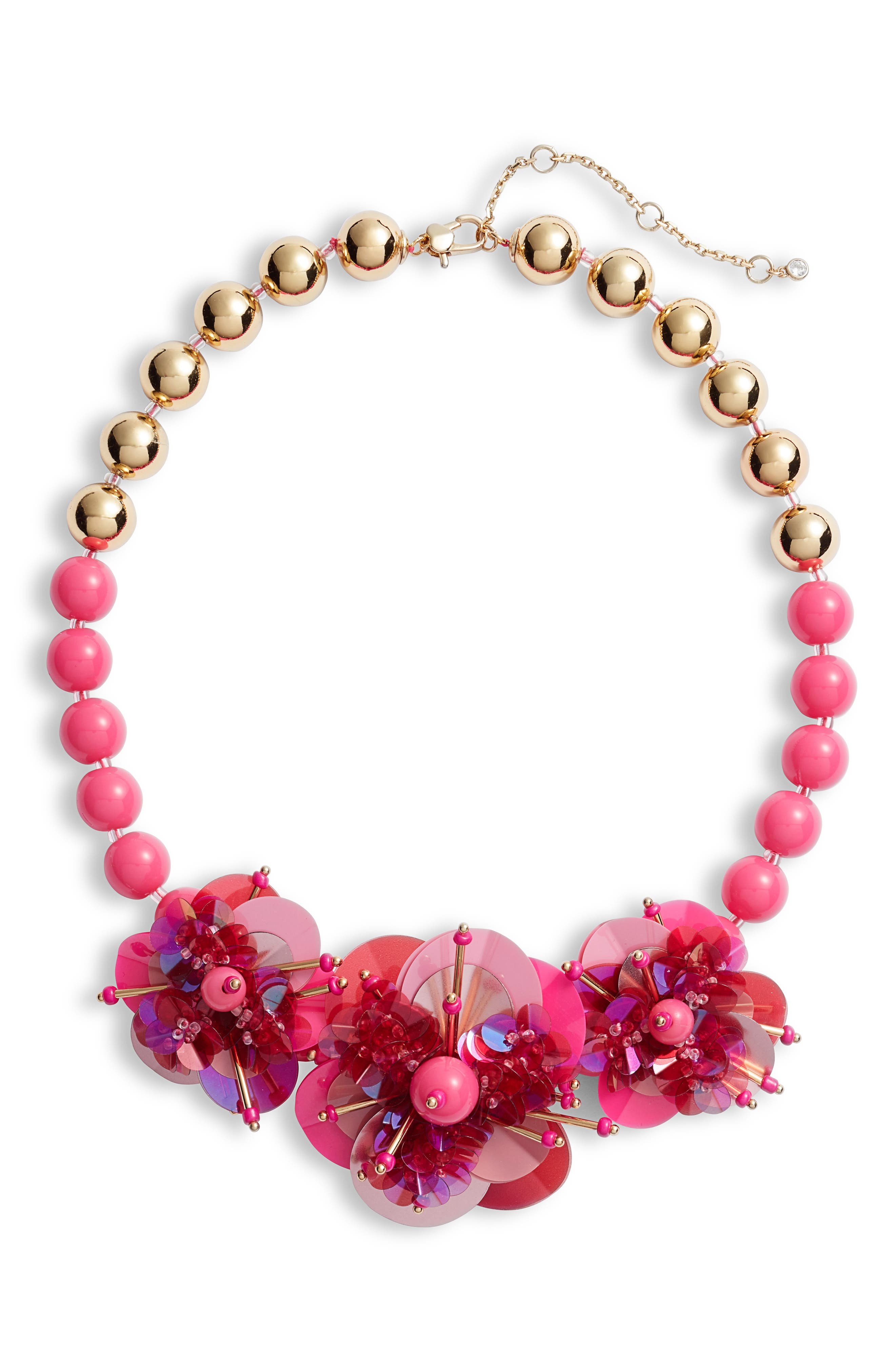 Kate Spade Vibrant Life Statement Necklace In Pink Multi