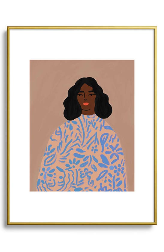 Deny Designs The Sweater Framed Art Print In Blue