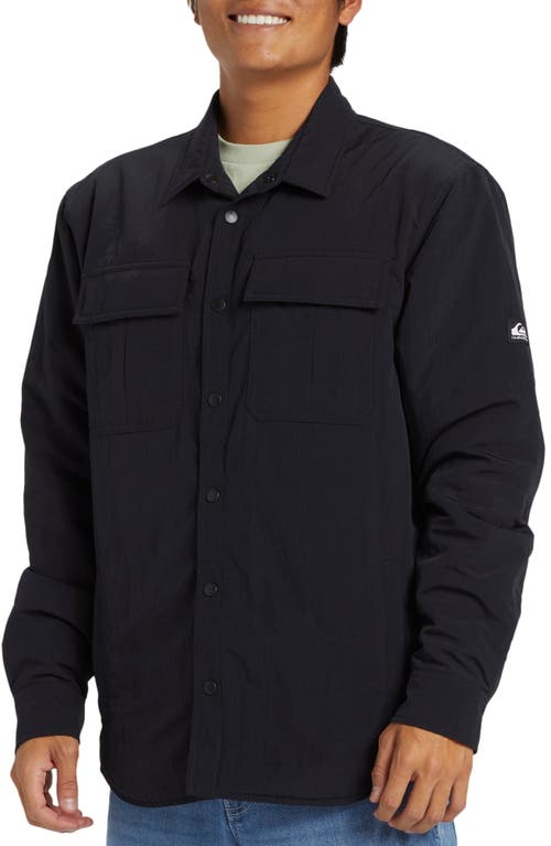 Quiksilver Cold Snap Water Repellent Shacket In Black.
