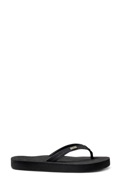 Shop Reef Luna Flip Flop In Black/black