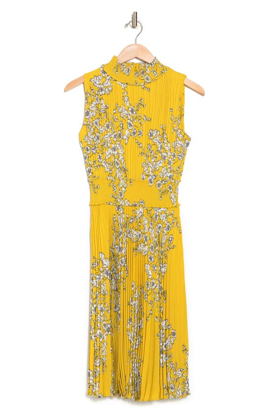 Nanette Lepore Purple Floral Print Cap Sleeve Fit Flare Dress Sz