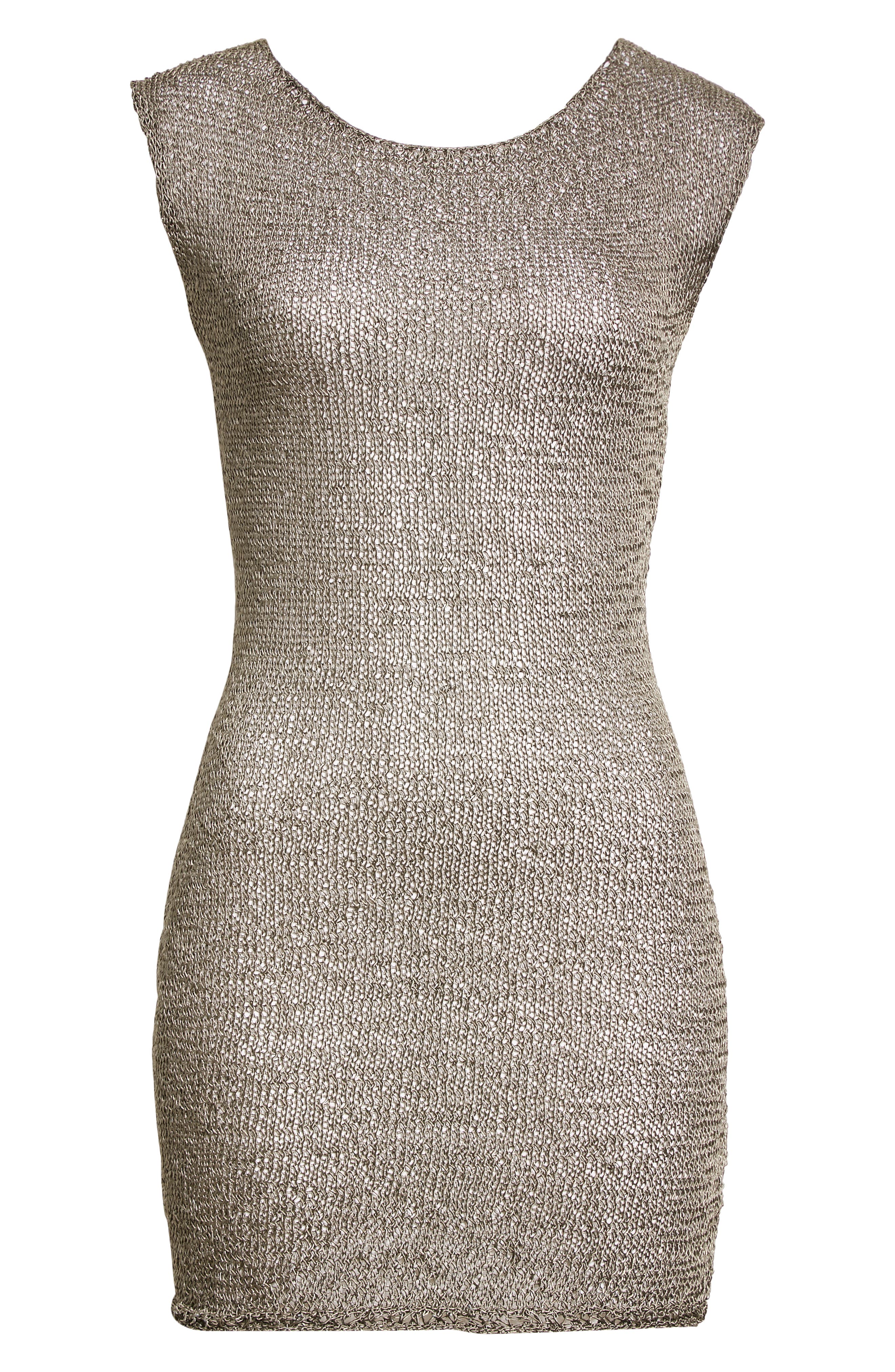 Paloma Wool Austin Sheer Knit Mini Sweater Dress in C/248