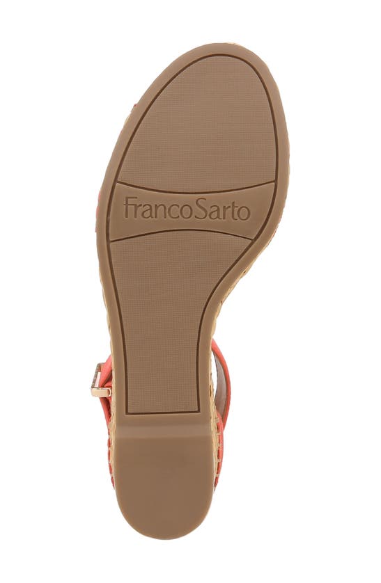 Shop Franco Sarto Clemens Ankle Strap Platform Wedge Sandal In Orange