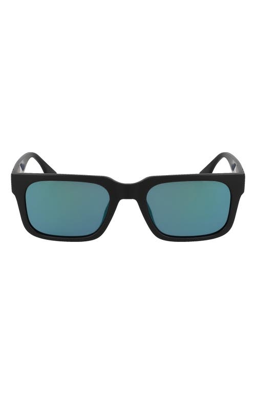 Fluidity 52mm Rectangular Sunglasses in Matte Black
