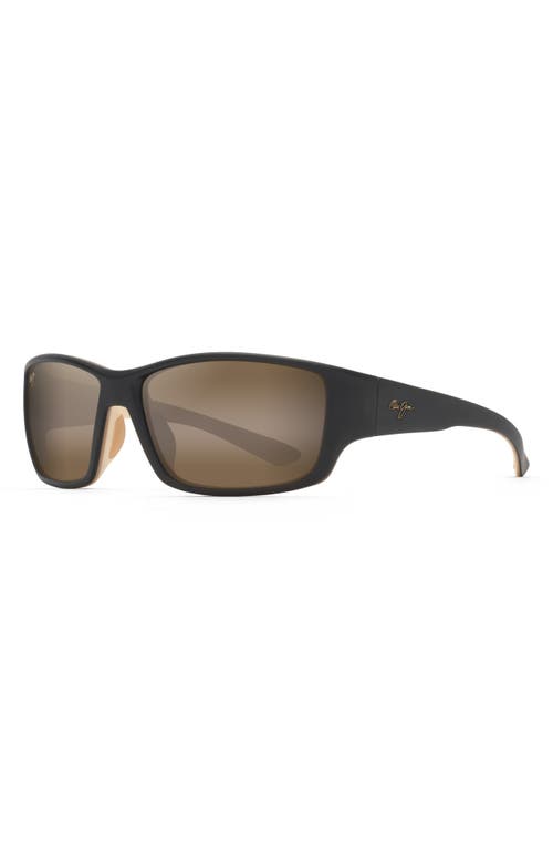 Shop Maui Jim Local Kine 61mm Polarized Sunglasses In Dk Brown/tan/cream