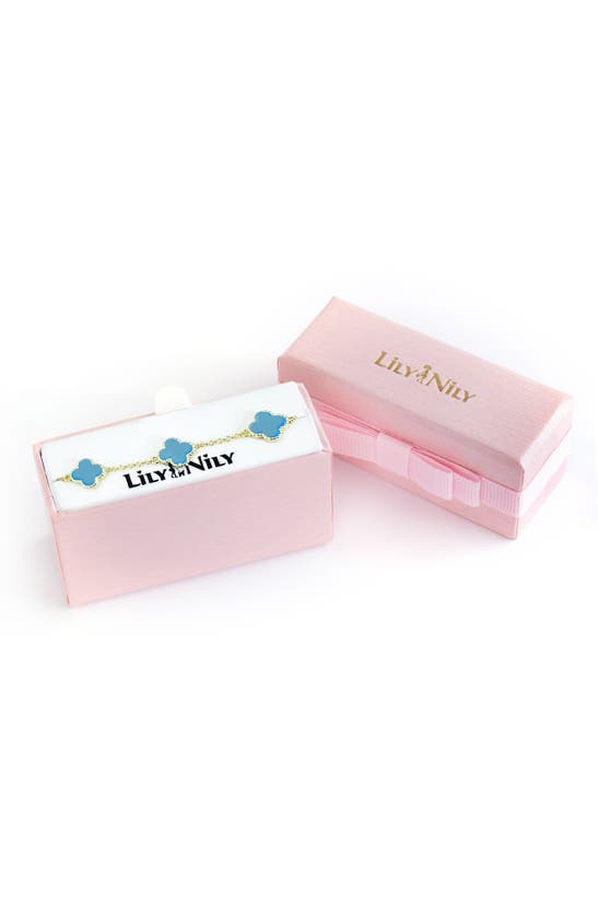 Lily Nily Kids' Clover Bracelet In Turquoise