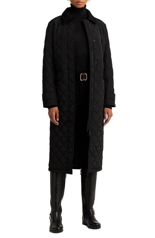 Lauren Ralph Quilted Coat Black at Nordstrom,