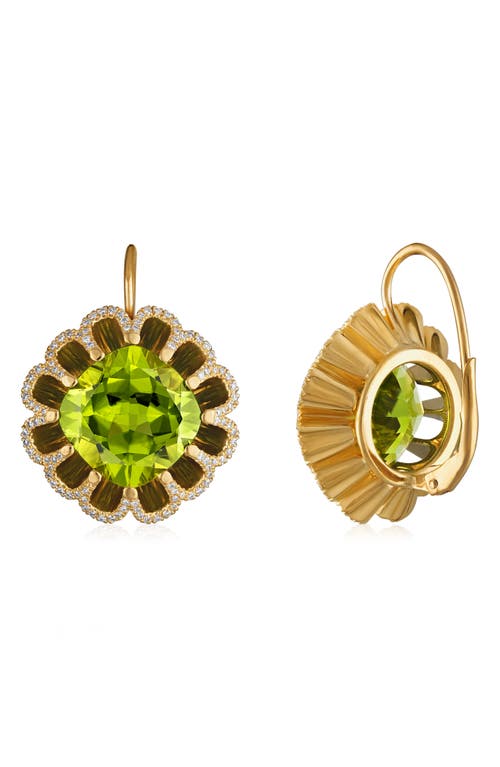 MINDI MOND MINDI MOND FLOATING PERIDOT & DIAMOND DROP EARRINGS 
