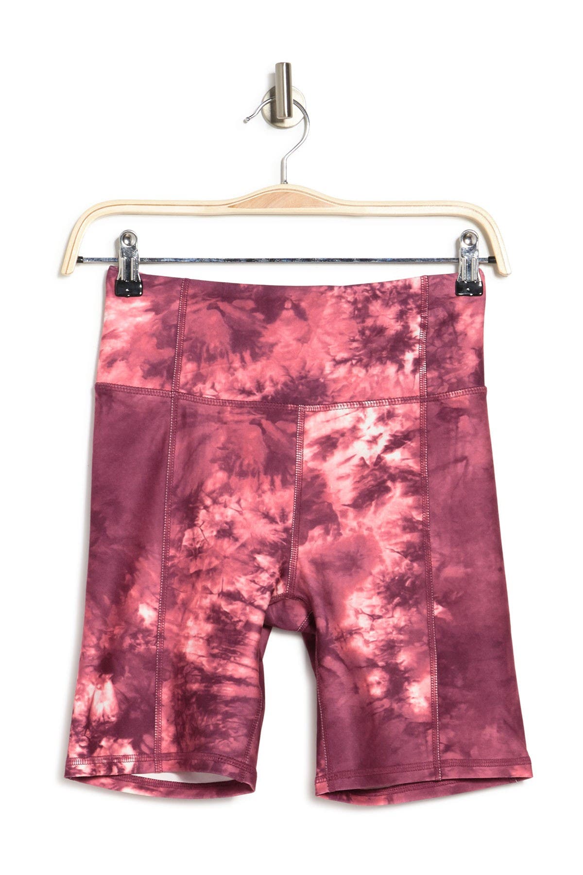 Jessica Simpson High Waisted Biker Shorts In Tea Rose Tie Dye Swi