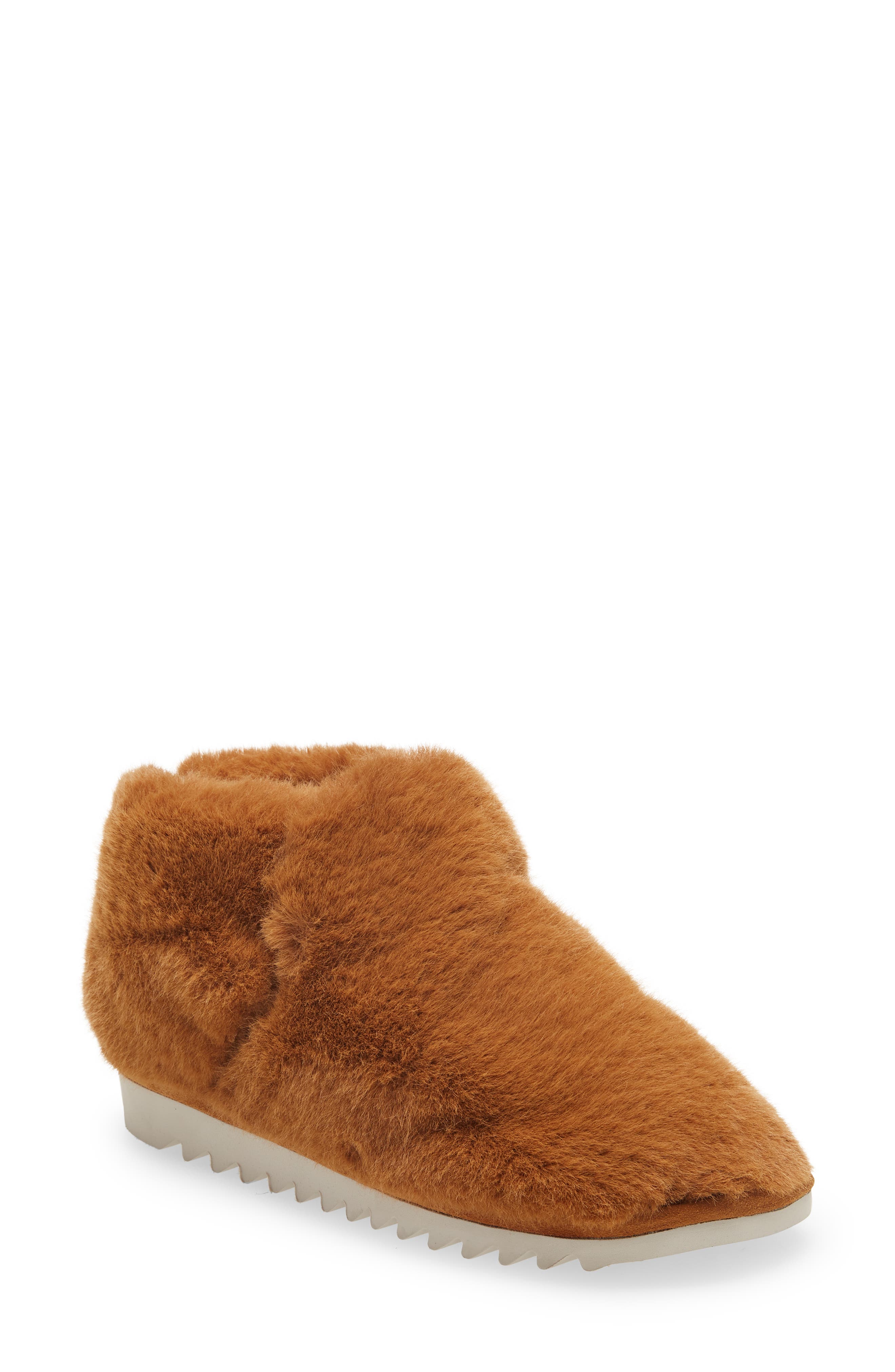 womens brown slipper boots