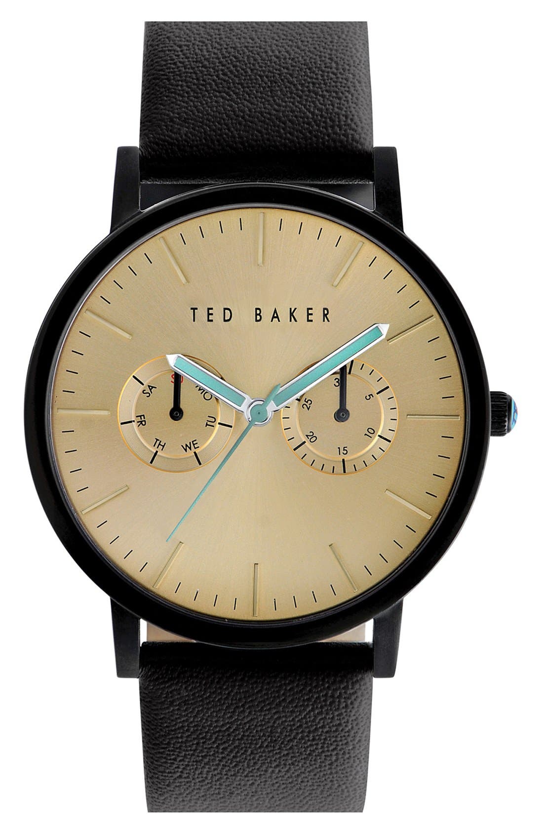 Ted Baker London Multifunction Leather Strap Watch, 40mm Nordstrom