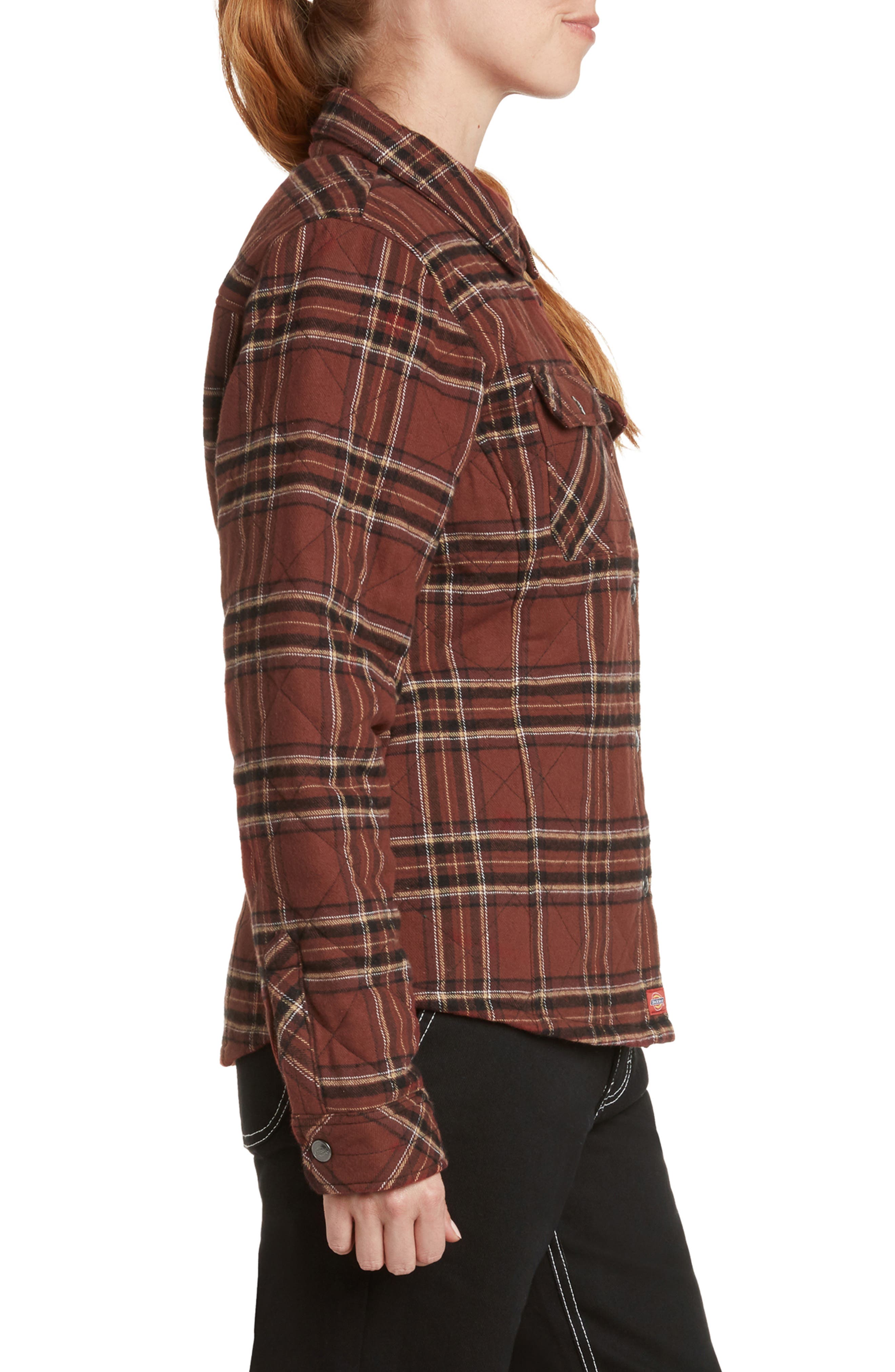 dickies quilted shirt jacket