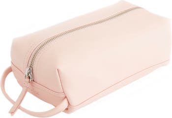 Royce Compact Leather Toiletry Bag Tan