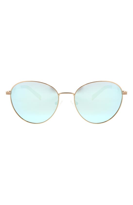 Hurley 60mm Polarized Round Sunglasses In Gold