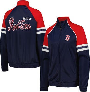 G-III Sports by Carl Banks Boston Red Sox Red/Gray Southpaw Reversible  Raglan Hooded Full-Zip Jacket