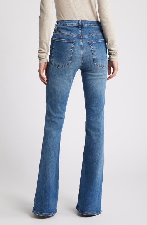 Shop Frame Le High Flare Jeans In Mermaid