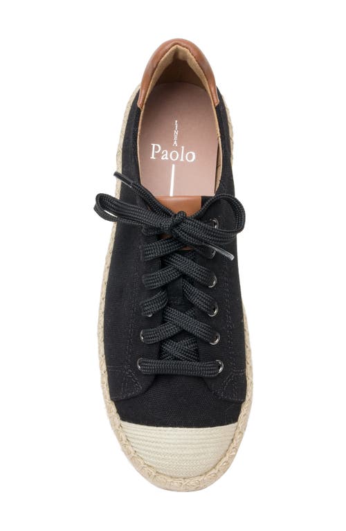 Shop Linea Paolo Silva Espadrille Sneaker In Black/cognac