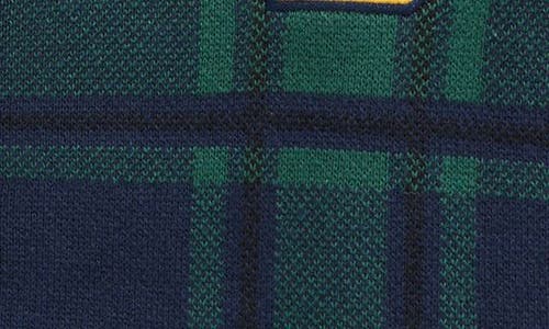 Shop Brooks Brothers Kids' Plaid Cotton Cardigan In Dark Green