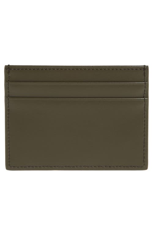 Shop Dolce & Gabbana Dolce&gabbana Milano Logo Leather Card Case In Green Militare