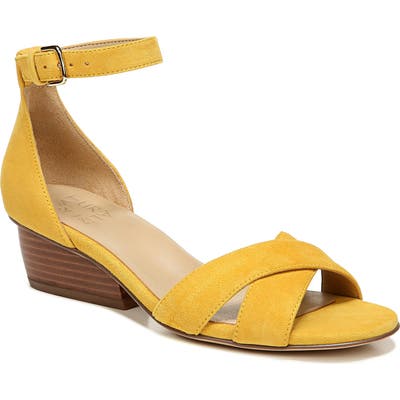 Naturalizer Caine Ankle Strap Sandal- Yellow
