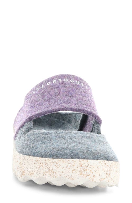 Shop Asportuguesas By Fly London Canu Mule In Grey Blue/purple Felt