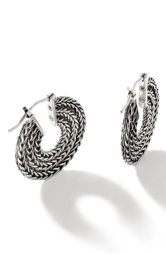 Sterling Silver Rata Chain Hoop Earring by John Hardy, Kiefer Jewelers