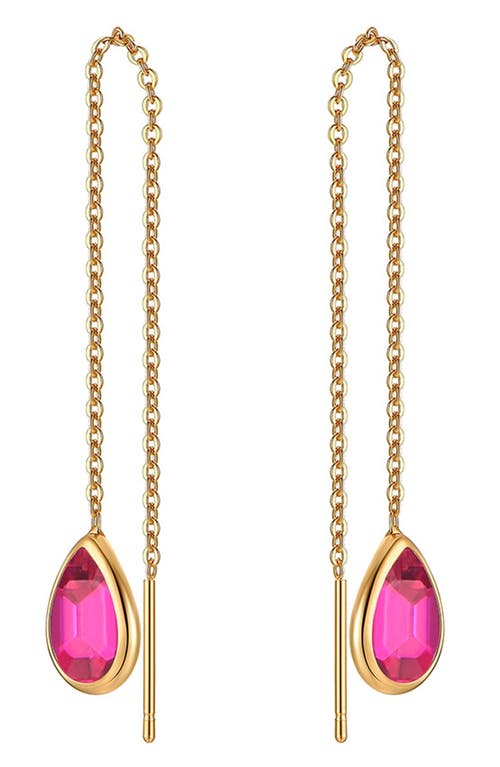 Shop Ettika Barely There Threader Earrings In Fuchsia