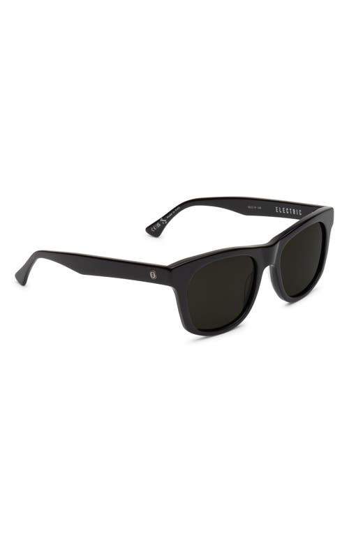 Shop Electric Modena 52mm Polarized Rectangular Sunglasses In Gloss Black/grey Polar