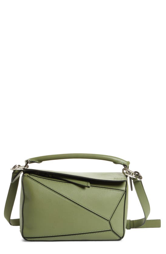Click to view more detailed imagery on our partner's website Loewe Puzzle Small Shoulder Bag In Avocado Green