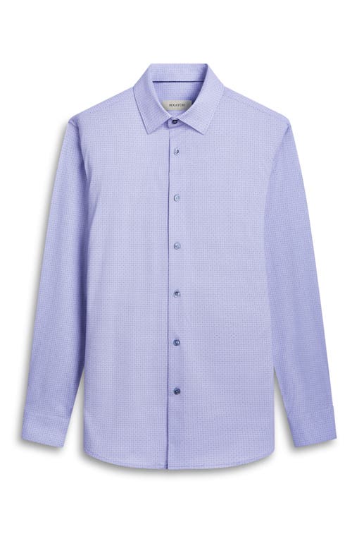 Shop Bugatchi James Ooohcotton® Print Button-up Shirt In Lilac