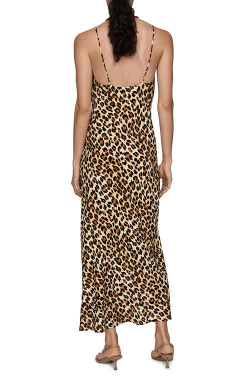 Shop Mango Kendal Animal Print Slipdress In Brown