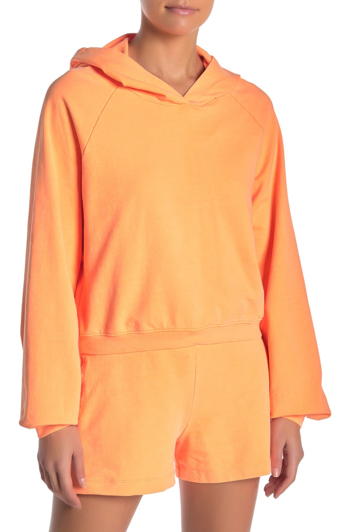 highlighter orange hoodie