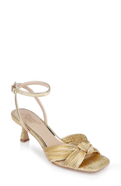 Jewel Badgley Mischka Jw5233 Womens Bow Manmade Ankle Strap In Gold Fabric