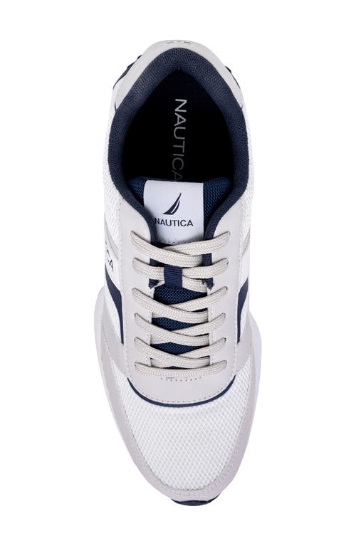 Shop Nautica Athletic Sneaker In White/navy