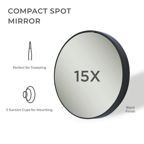 ZADRO ZADRO COMPACT MIRROR WITH 15X MAGNIFICATION & SUCTION CUP