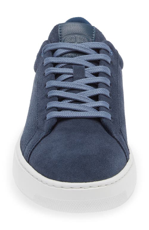 G Brown Puff Low Top Suede Sneaker In Blue/white
