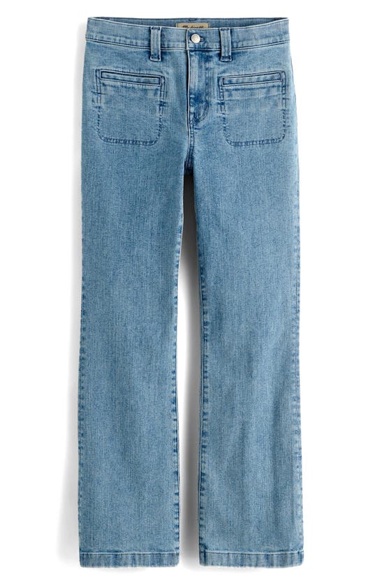 Shop Madewell Mid Rise Kick Out Crop Jeans In Penman Wash