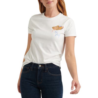 Lucky Brand La Playa Sombrero Graphic Tee, White