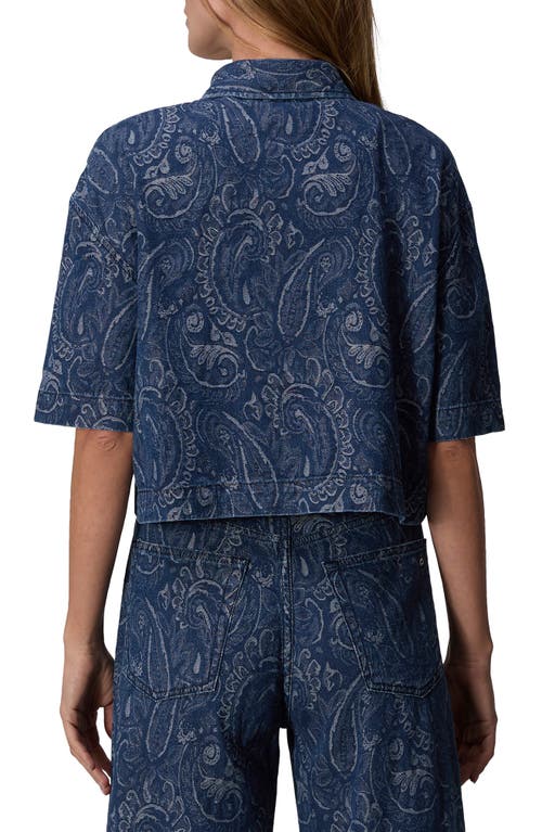 Shop Rag & Bone Lenna Denim Button-up Shirt In Indpaisley