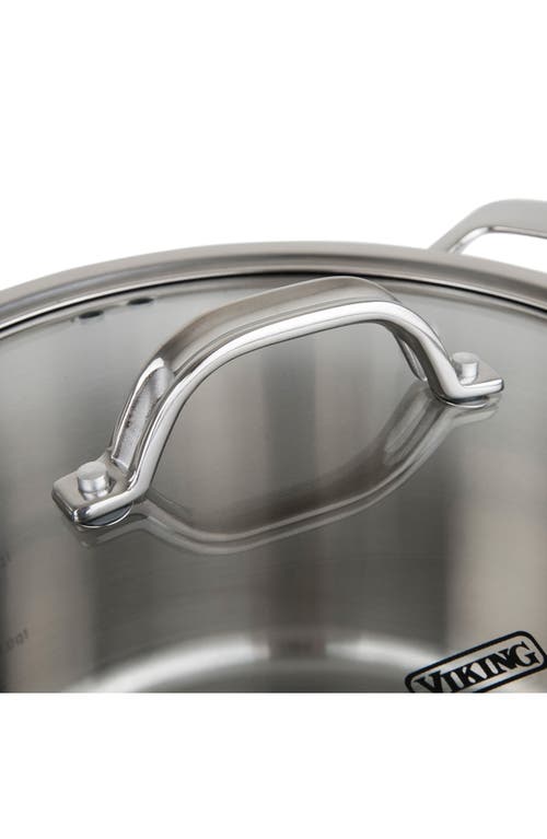 Viking 3-ply Contemporary Stain Stockpot With Lid In Stainless Steel