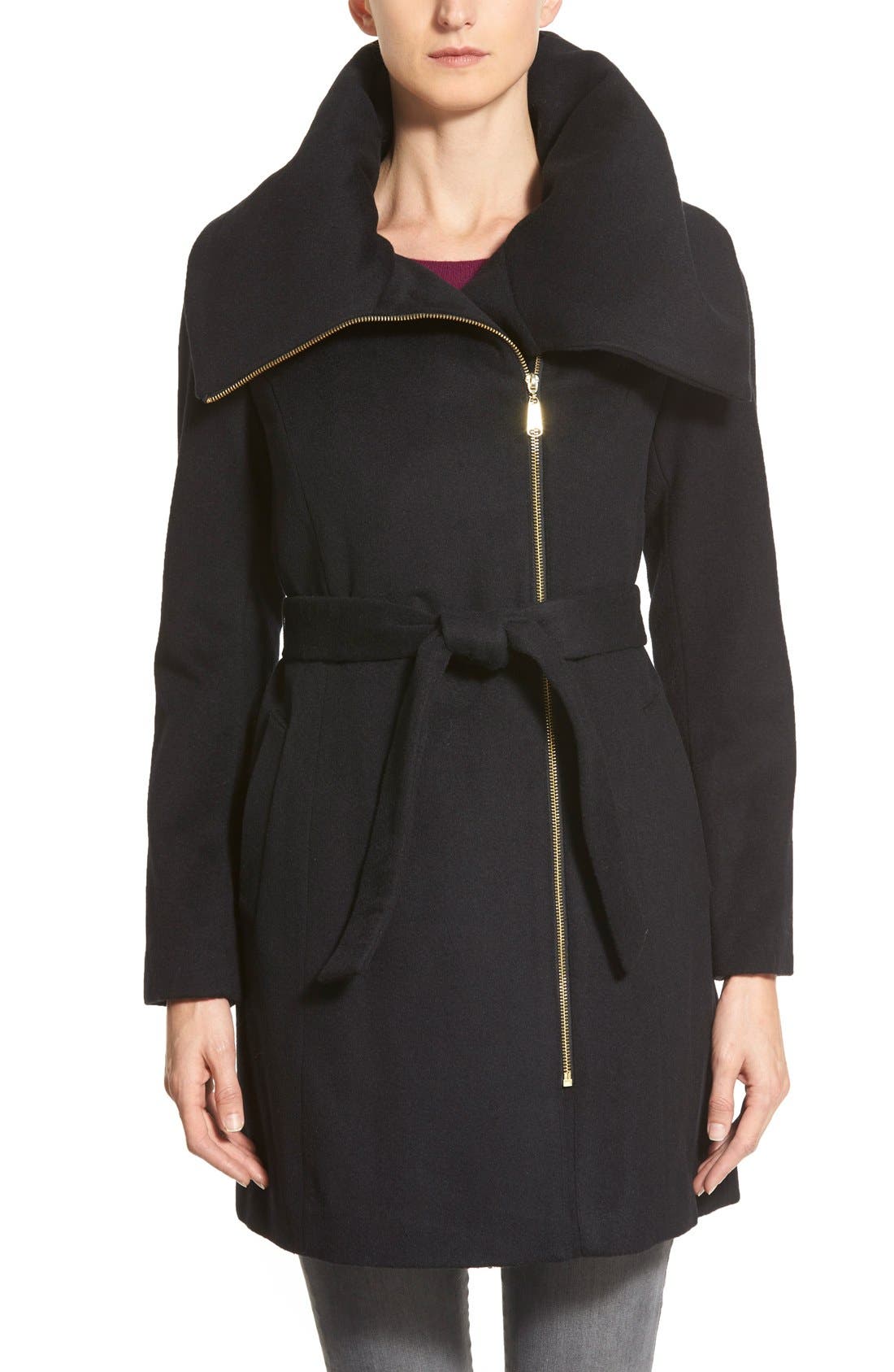 cole haan asymmetrical walker coat
