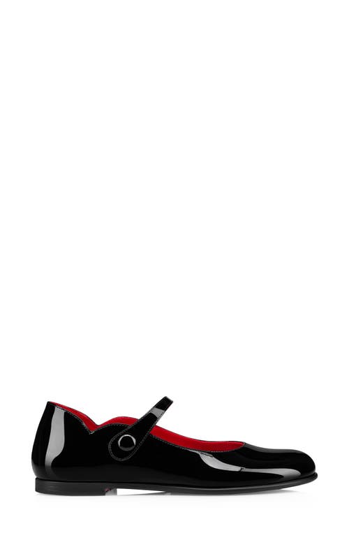 Shop Christian Louboutin Melodie Patent Ballet Flat In Black/loubi