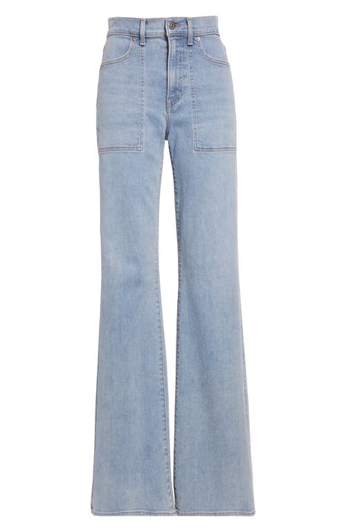 Veronica Beard Crosbie High Waist Wide Leg Jeans Pebblestone Light at Nordstrom,